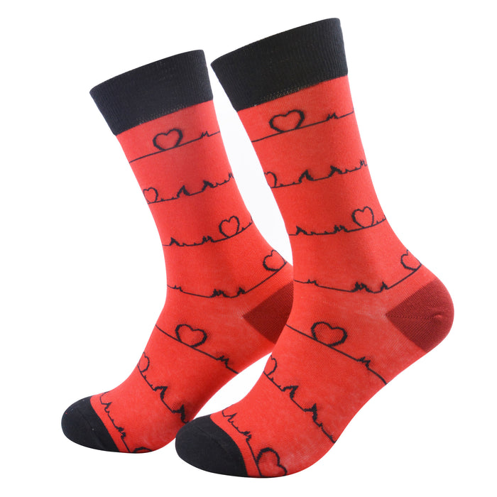Calcetines Rojos con Frecuencia Cardíaca
