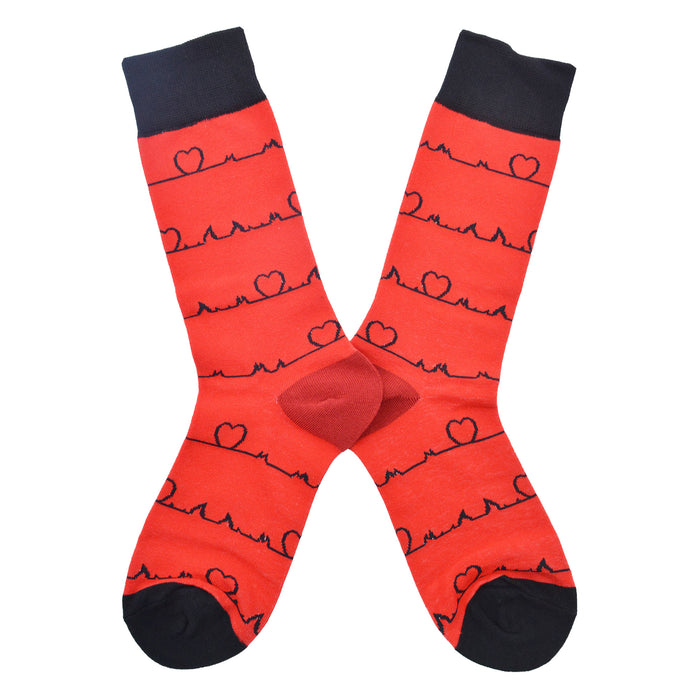 Calcetines Rojos con Frecuencia Cardíaca