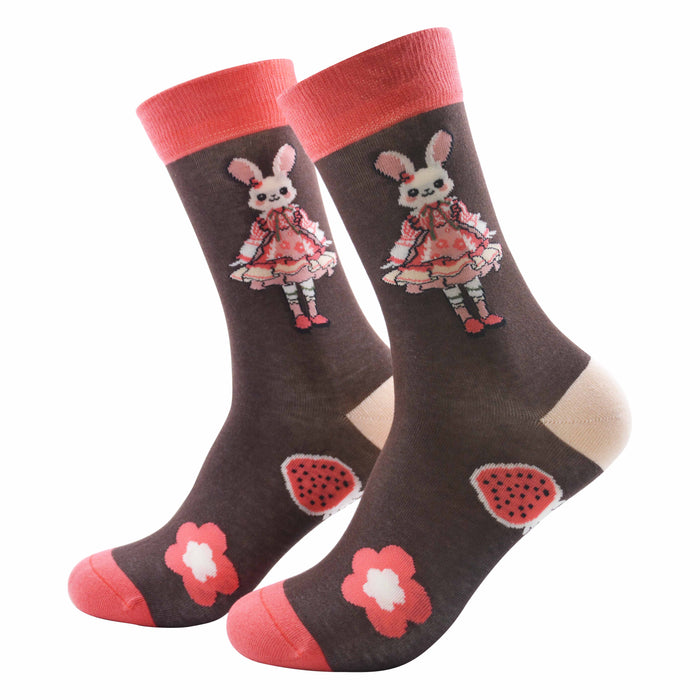 Calcetines Coneja con Vestido Rosado