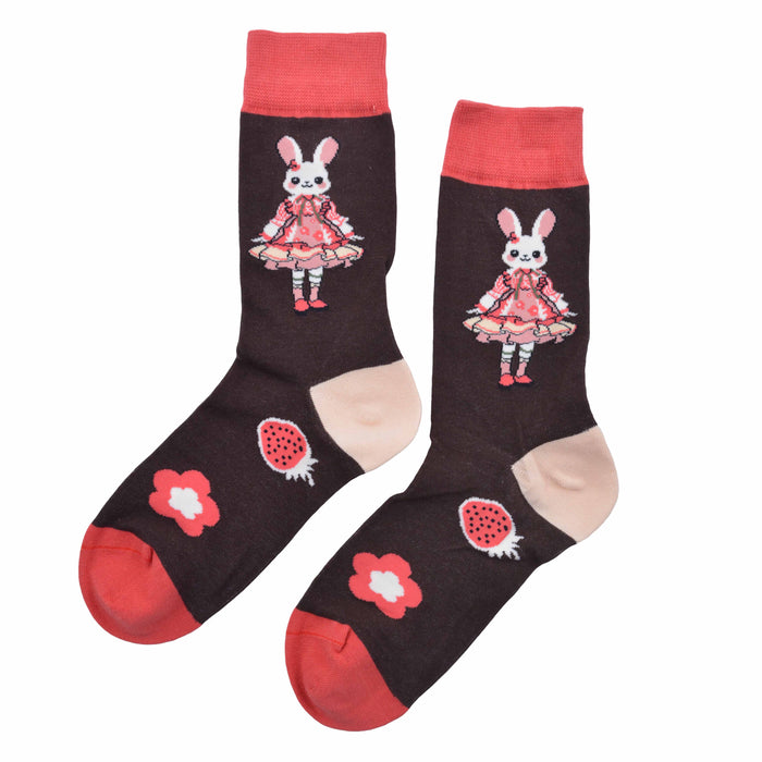 Calcetines Coneja con Vestido Rosado