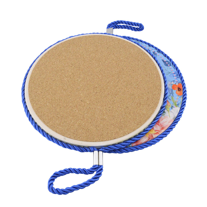 Posaollas Gato Blanco con Gris Floral