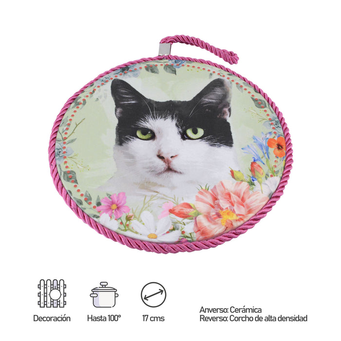 Posaollas Gato Calicó Floral