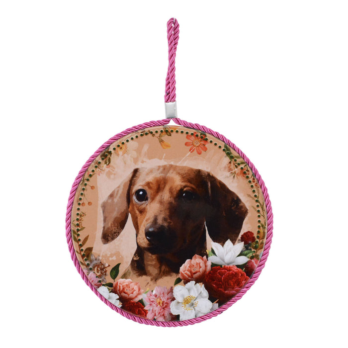 Posaollas Perro Salchicha Café Floral