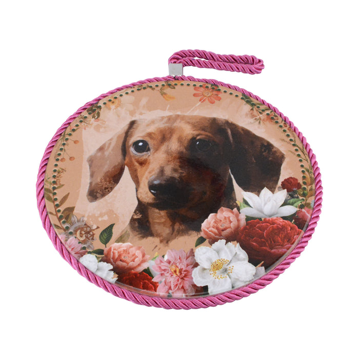 Posaollas Perro Salchicha Café Floral