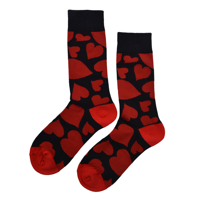 Calcetines Corazones Rojos