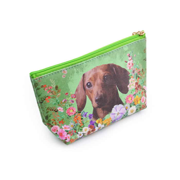 Cosmetiquero Perro Salchicha Floral