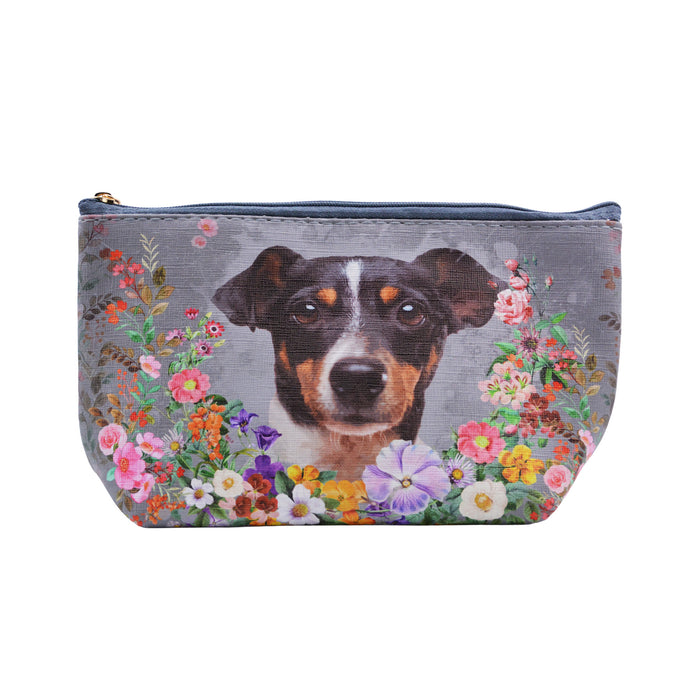 Cosmetiquero Perro Fox Terrier Floral