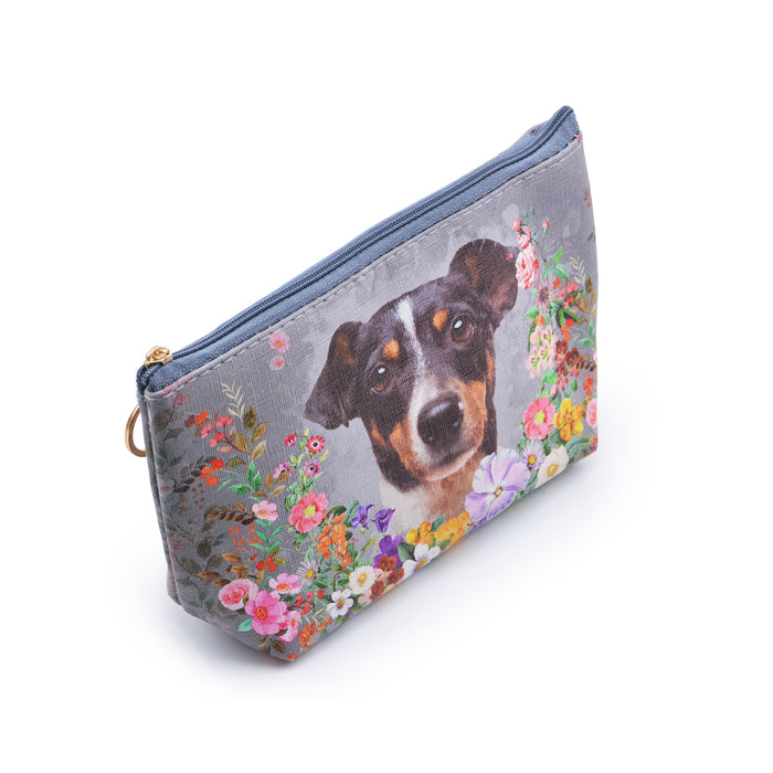 Cosmetiquero Perro Fox Terrier Floral