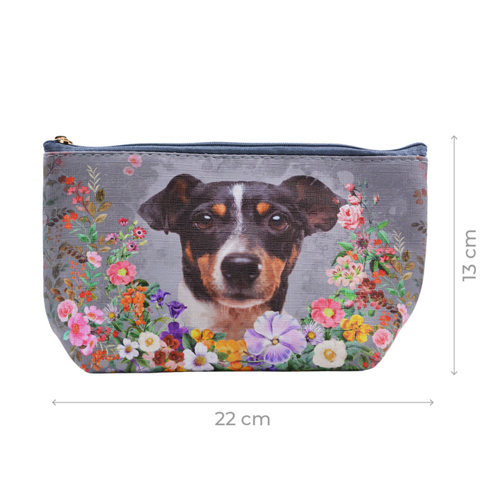 Cosmetiquero Perro Fox Terrier Floral