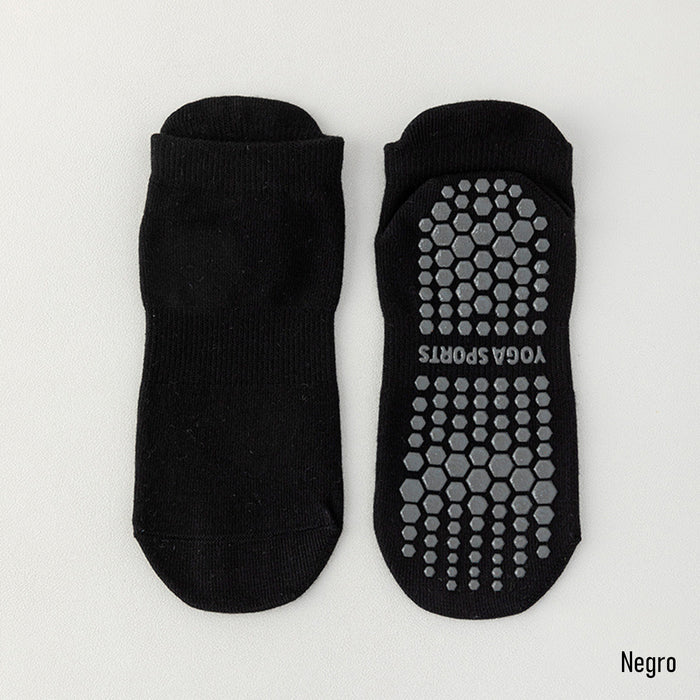 Calcetín Deportivo Yoga Antideslizante Corto Negro