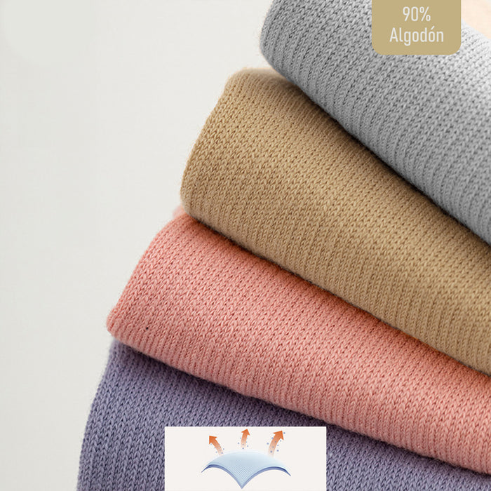 Calcetín Deportivo Yoga Antideslizante Corto Beige