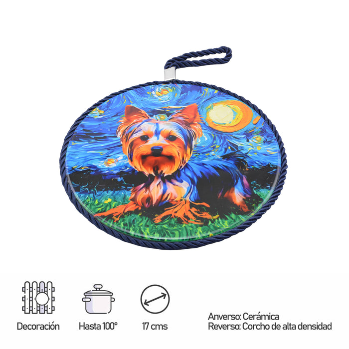 Posaollas Perro Yorkshire Pintura