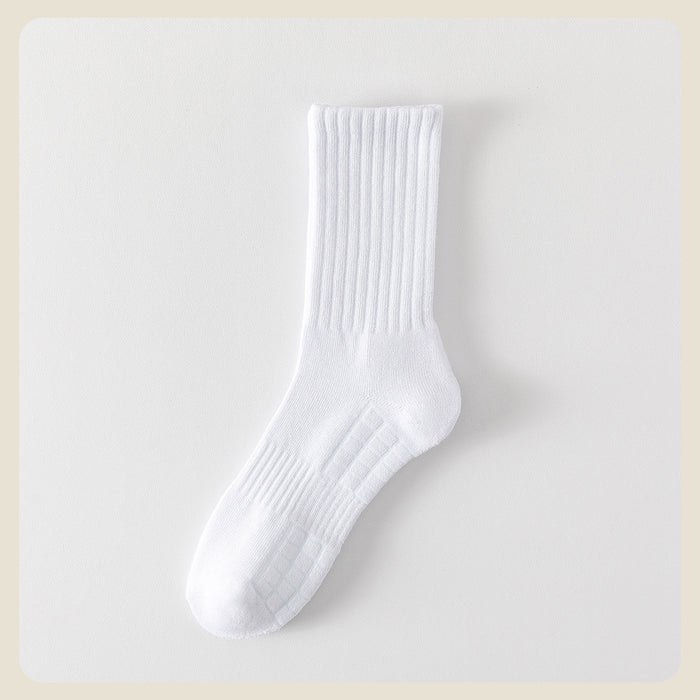 Calcetín Deportivo Largo Ajustable Absorbente Antifricción Blanco 41-45