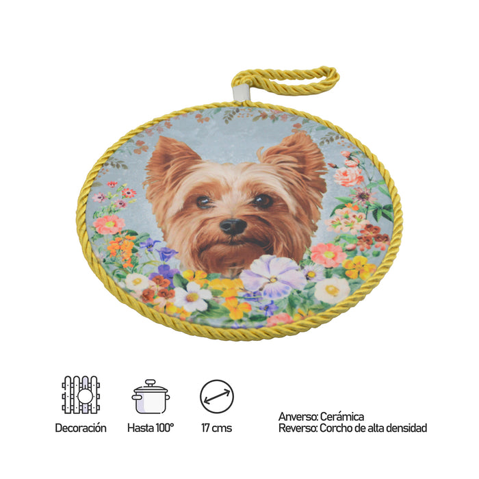 Posaollas Perro Yorkshire Floral