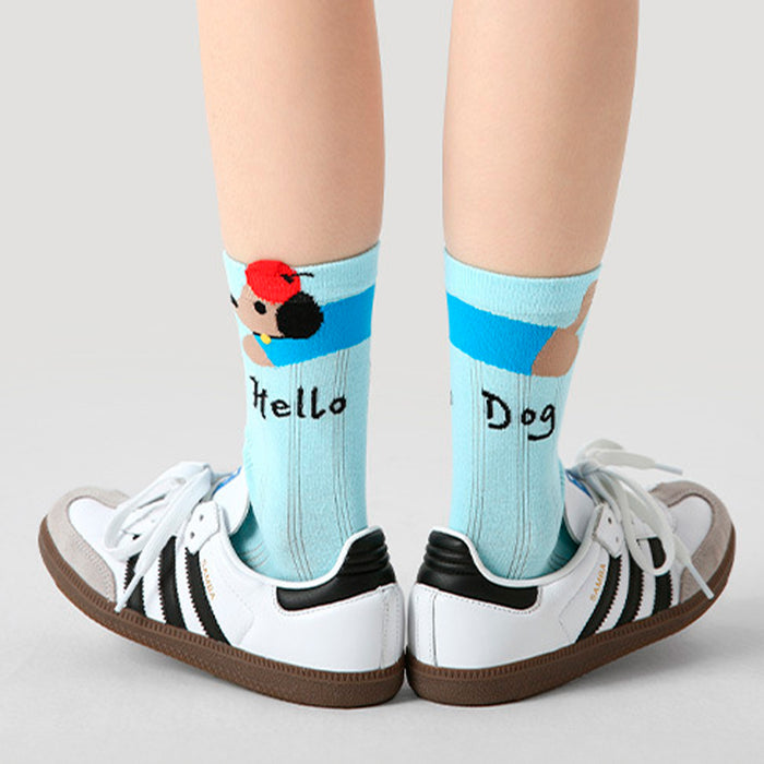 Calcetines Perro Salchicha con Ropa