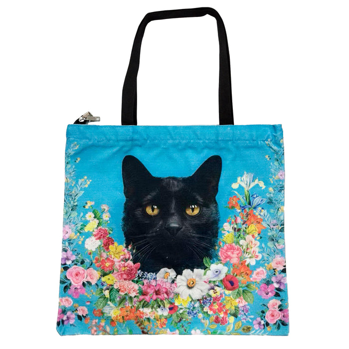 Bolso Gato Negro Floral