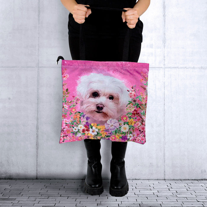 Bolso Perro Maltés Floral