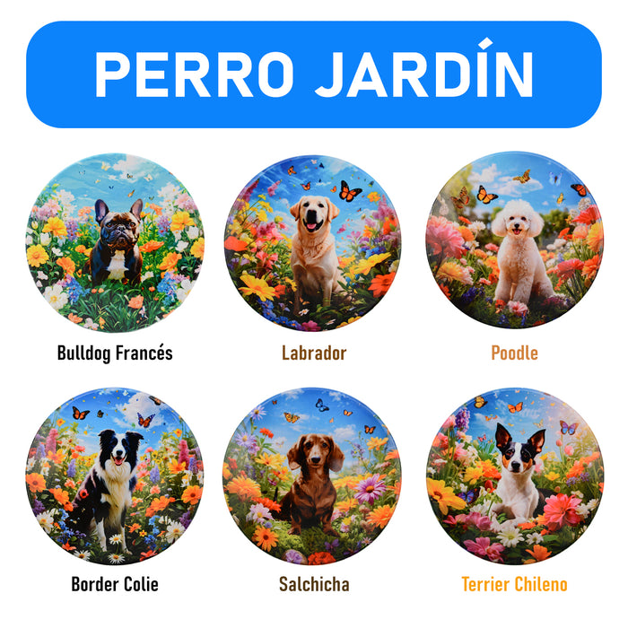 Set de 6 Posavasos Perritos Jardín Poodle