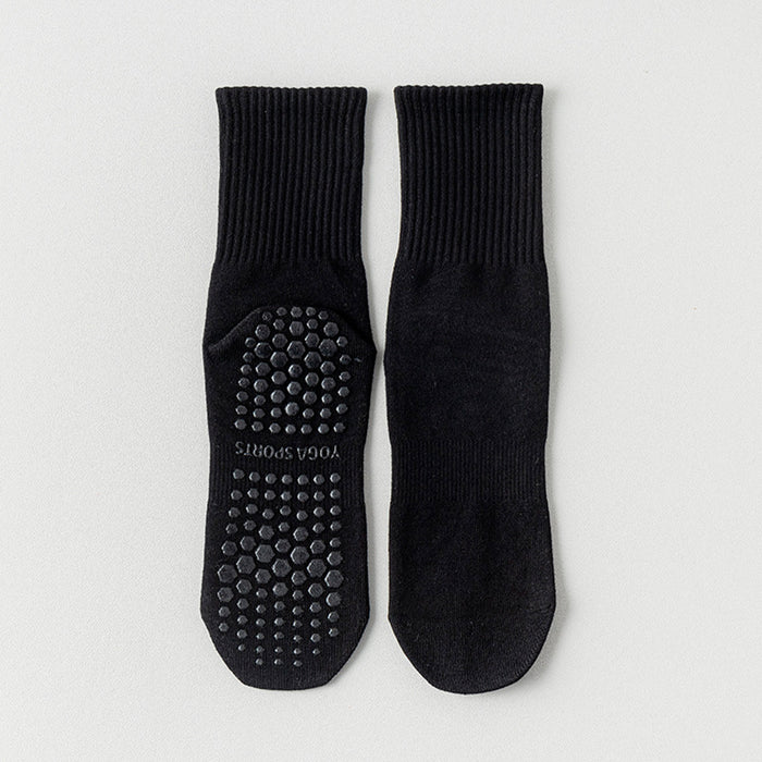 Calcetín Deportivo Yoga Antideslizante Ajustable Negro