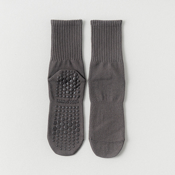 Calcetín Deportivo Yoga Antideslizante Ajustable Gris