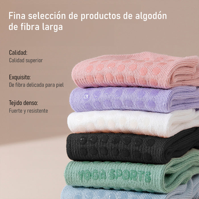 Calcetín Deportivo Yoga Antideslizante Ajustable Verde Claro