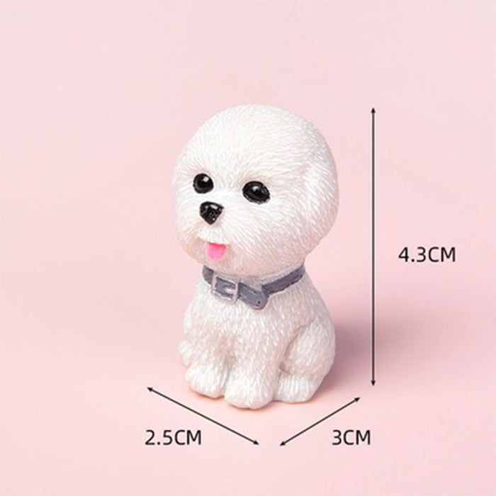 Llavero Perro  Bichón Frisé Blanco con Cascabel