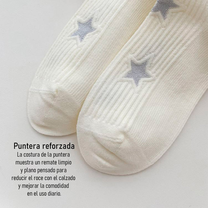 Calcetines Estrellas Brillantes Fondo Negro