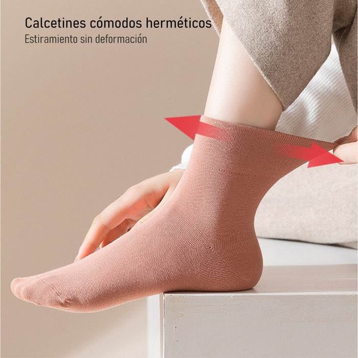 Pack 6 Calcetines Media Caña Bambú para Diabético Talla 36-40