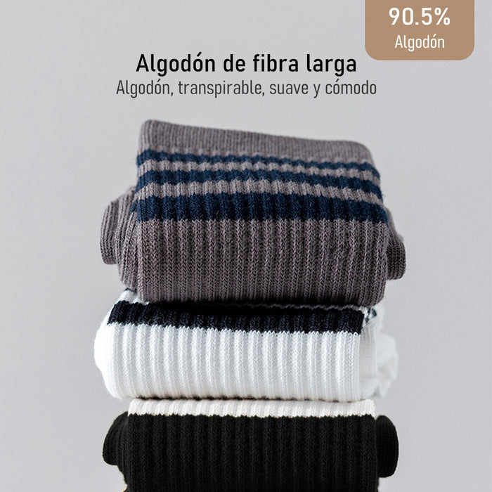 Calcetín Deportivo Yoga Antideslizante Ajustable Negro 3 Rayas