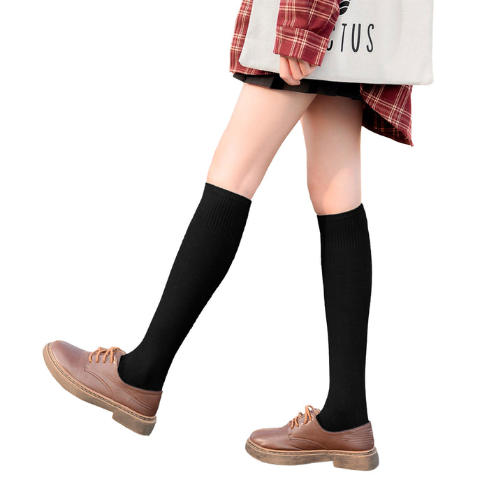 Calcetines Lisos Extra Largos Negros