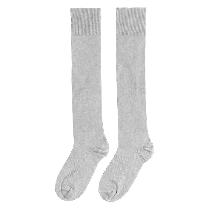 Calcetines Lisos Extra Largos Gris Claro