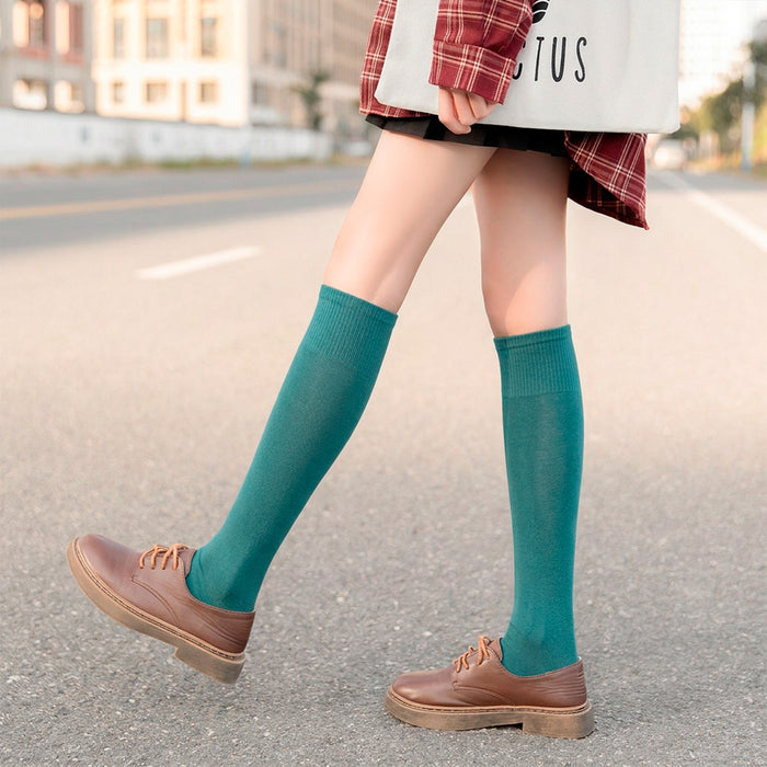 Calcetines Lisos Extra Largos Verdes
