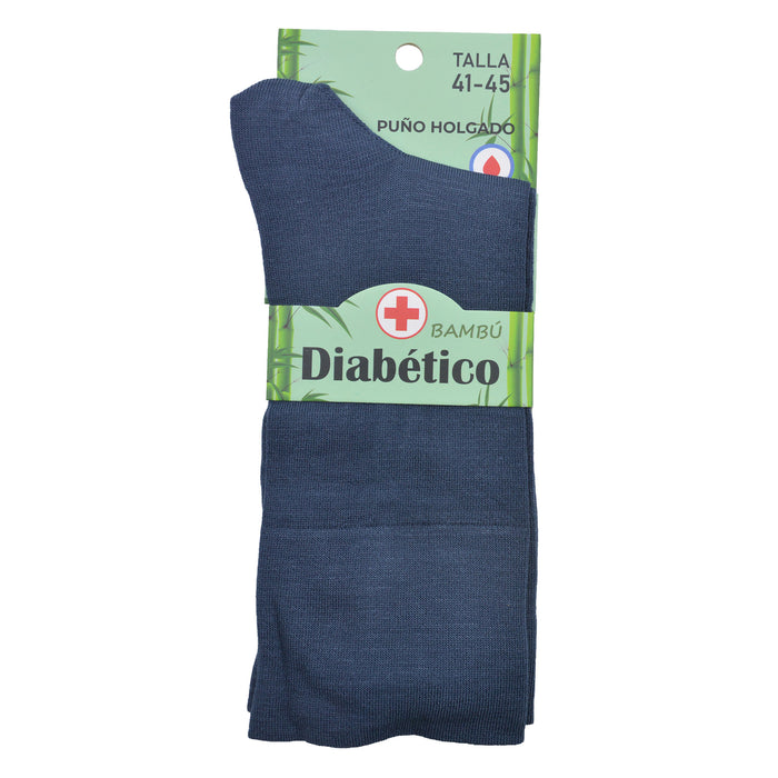 Calcetín Especial Largo para Diabéticos Bambú Gris 41-45