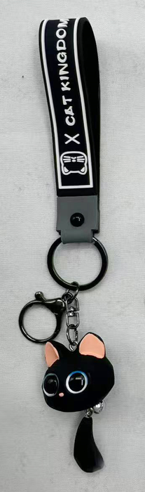 Llavero Cabeza de Gato Ojos Grandes y Colita