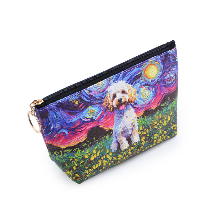 Cosmetiquero Perro Poodle Crema