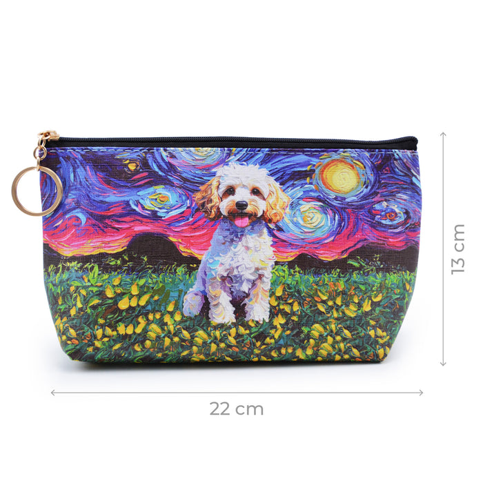 Cosmetiquero Perro Poodle Crema