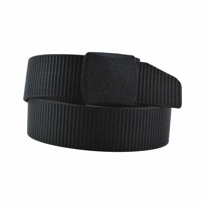Cinturón Hombre Nailon Negra Hebilla Cuadrada