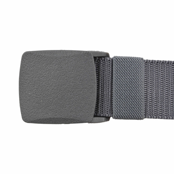 Cinturón Hombre Nailon Gris Hebilla Cuadrada