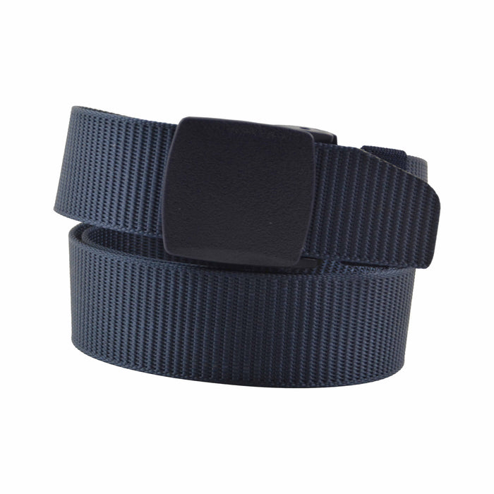 Cinturón Hombre Nailon Azul Hebilla Cuadrada