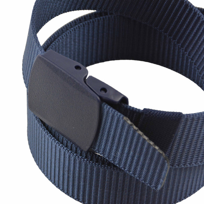 Cinturón Hombre Nailon Azul Hebilla Cuadrada