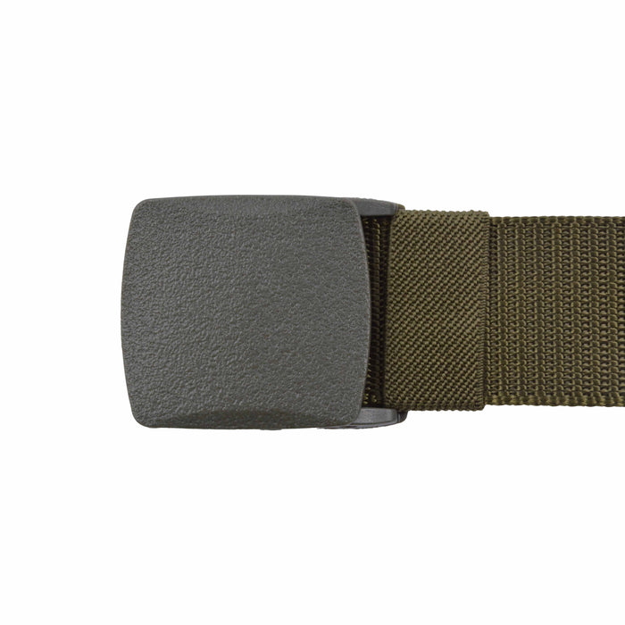 Cinturón Hombre Nailon Verde Hebilla Cuadrada