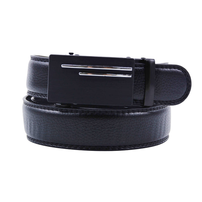 Cinturón Hombre automático Negro Hebilla Doble Linea