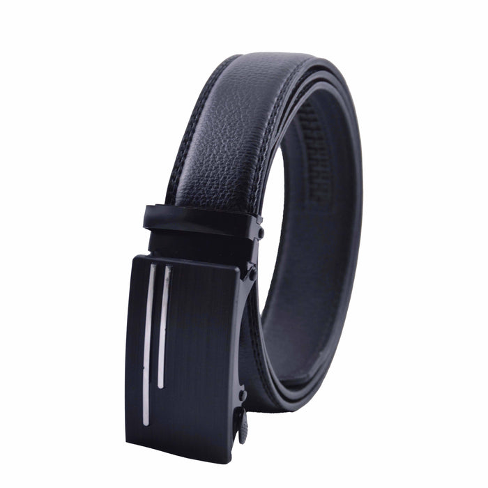 Cinturón Hombre automático Negro Hebilla Doble Linea
