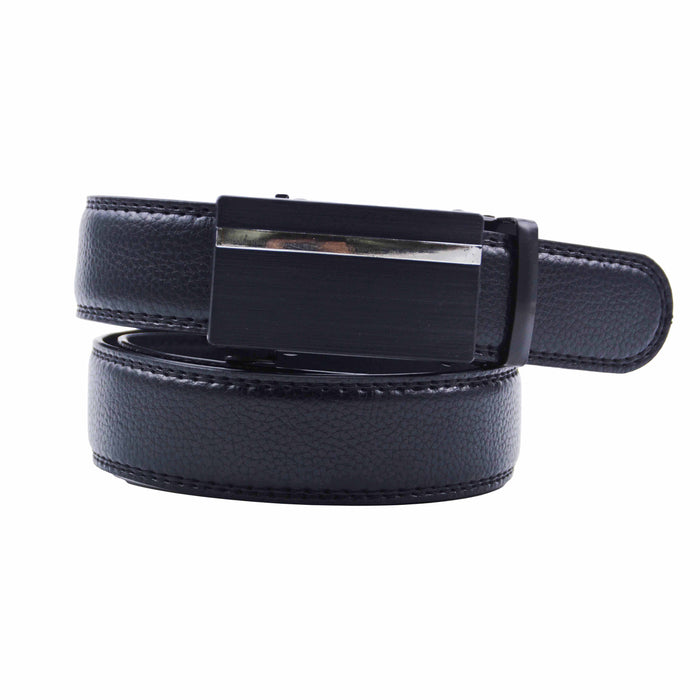 Cinturón Hombre automático Negro Hebilla Linea Gruesa