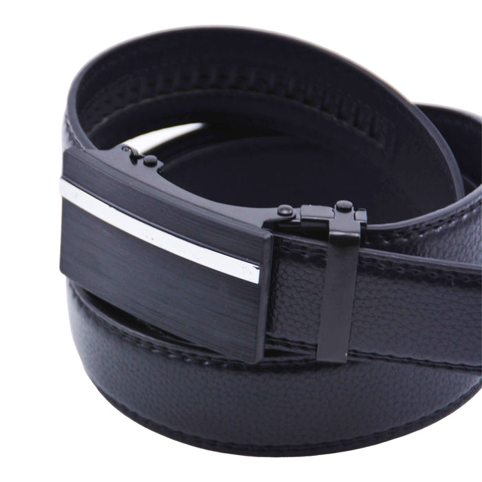 Cinturón Hombre automático Negro Hebilla Linea Gruesa