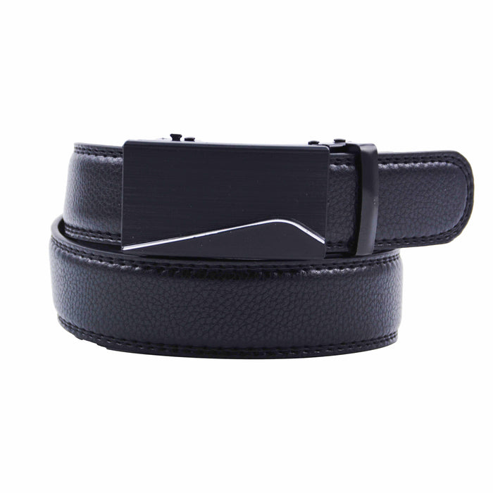 Cinturón Hombre automático Negro Hebilla Linea Curva