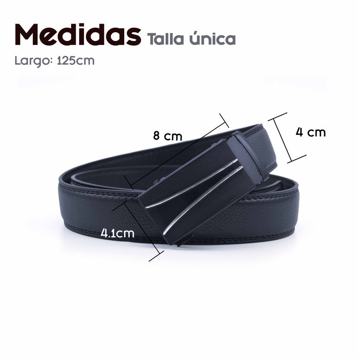 Cinturón Hombre automático Negro Hebilla con Estilo