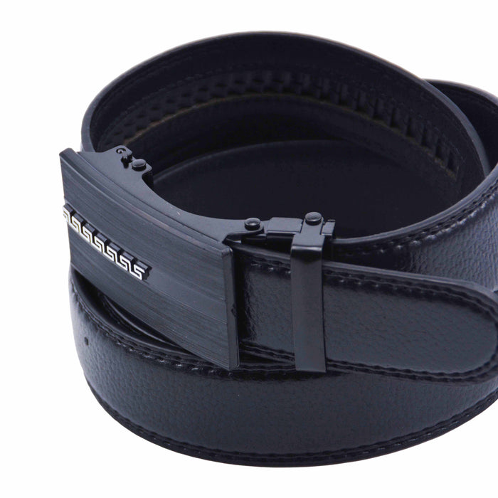 Cinturón Hombre automático Negro Hebilla con Linea Gruesa