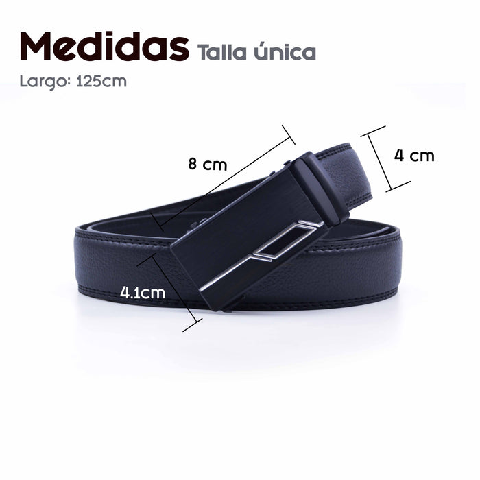 Cinturón Hombre automático Negro Hebilla con triángulo