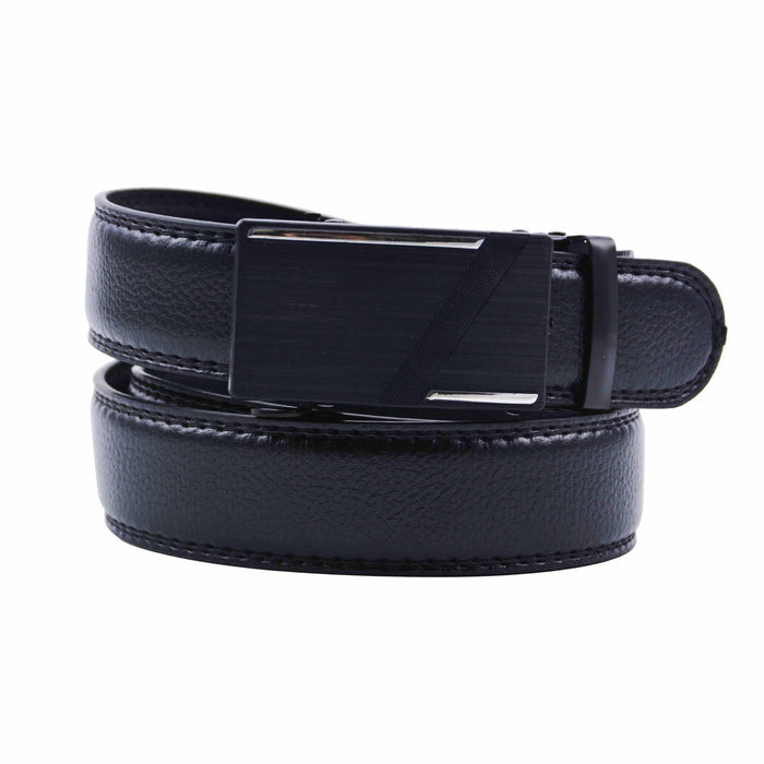 Cinturón Hombre automático Negro Hebilla Linea Lateral